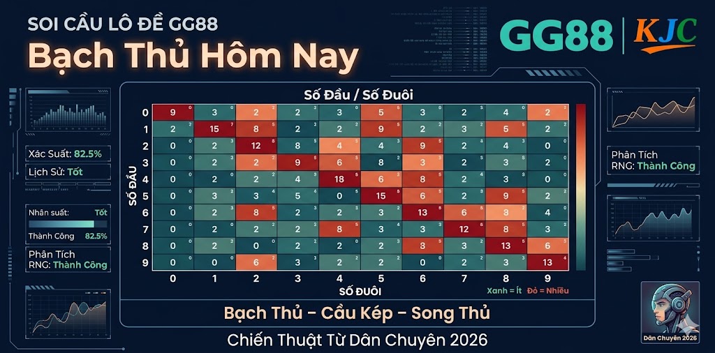 Soi cầu lô đề GG88 – bạch thủ lô, cầu kép, song thủ lô chiến thuật 2026